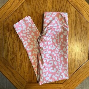 *RYDERWEAR* Pink x White Leopard Print Leggings Size Small